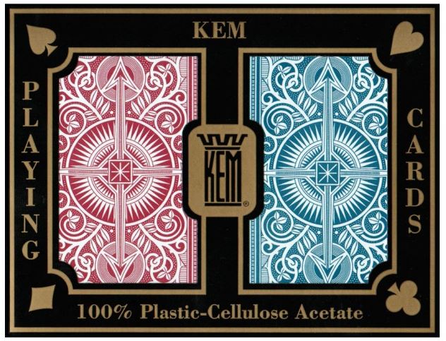 Kem Arrow Playing Cards: Bridge Size, Red & Blue, Super Index, 2-Deck Set main image